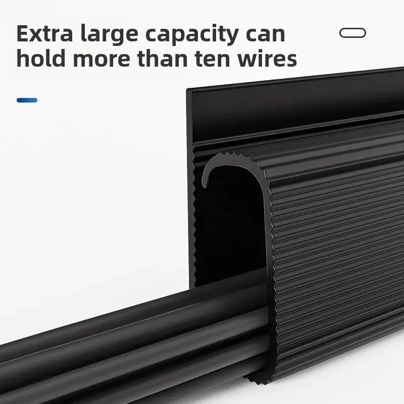 Thumbnail: 40cm PVC Desk Cable Tray Cable Management Under Desk Channel Cable Raceway Cord