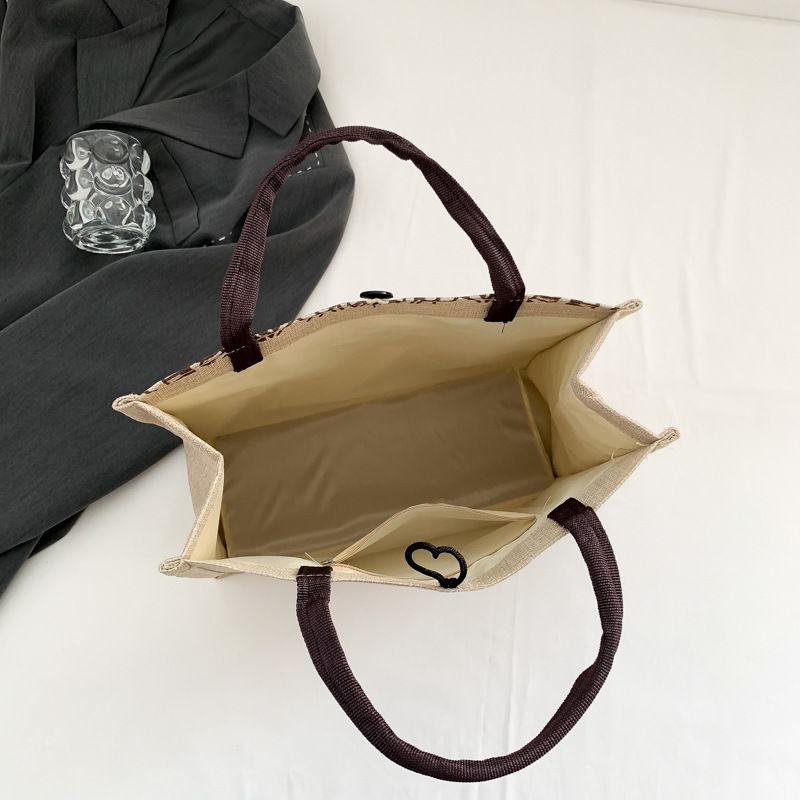 Thumbnail: Canvas Handbags For Women Fashion Tote Beach Bags Reusable Shopping Bags Casual