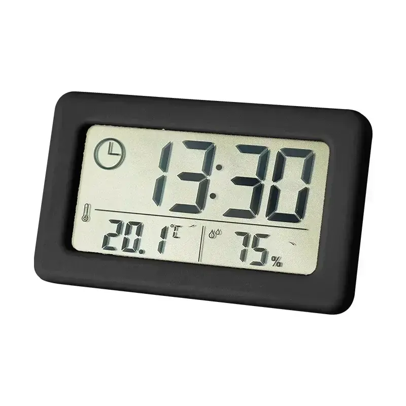 Thumbnail: 12/24 Hours Wall Clock Thermometer Digital Table Clock Hygrometer Electronic Pro