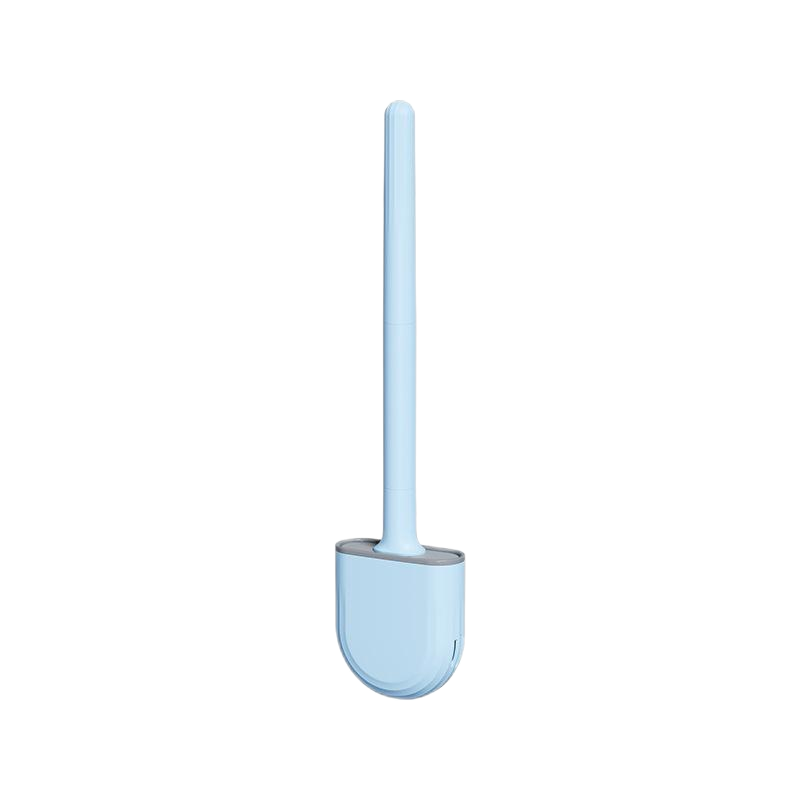 Thumbnail: 1 Wall Hanging Long Handle Toilet Brush, Silicone Cleaning Brush, Durable, Easy