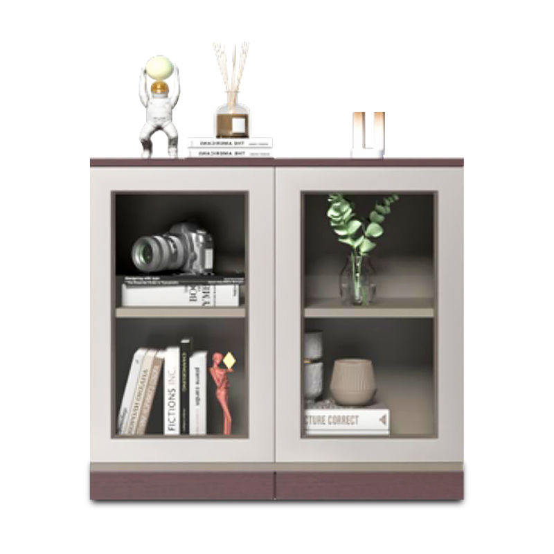 Thumbnail: Modern Wooden Office File Cabinet with Glass Door Meeting Room Pantry Low Cabine