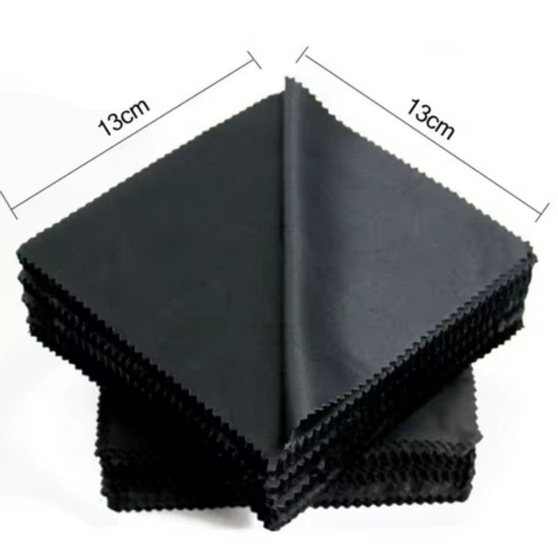 Thumbnail: 20pcs/lot Black Microfiber Cycling Sunglasses Eyeglasses Cleaning Cloth Glasses