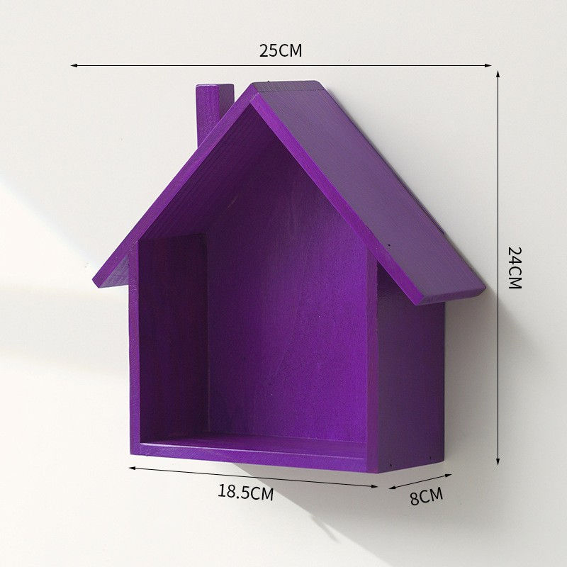 Thumbnail: Wooden Small House Shelf Retro Nostalgia Home Wall Porch Decorations Wall-mounte