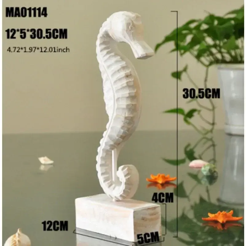 Thumbnail: Mediterranean Style Home Decoration Accessories Wooden Crafts Starfish Conch Hip