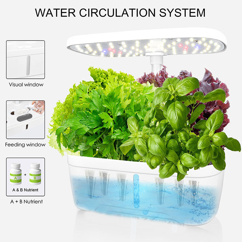 Thumbnail: 12 Holes-Hydroponic System Kits Indoor Soilless Cultivation Equipment LED Plant