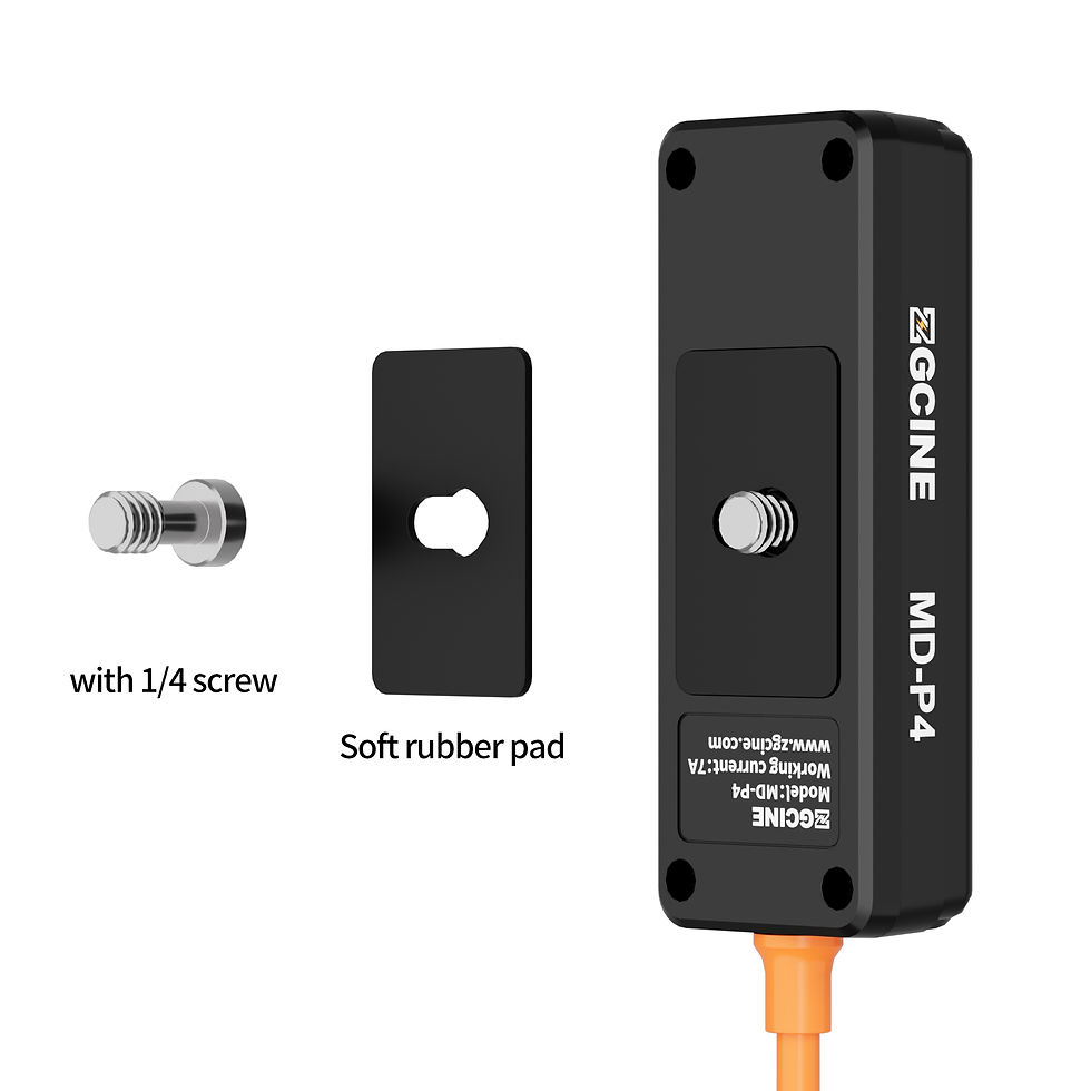 Thumbnail: D-Tap Splitter Cable 180° Rotatable D-Tap Male Plug to 4 D-Tap Female Ports Pow