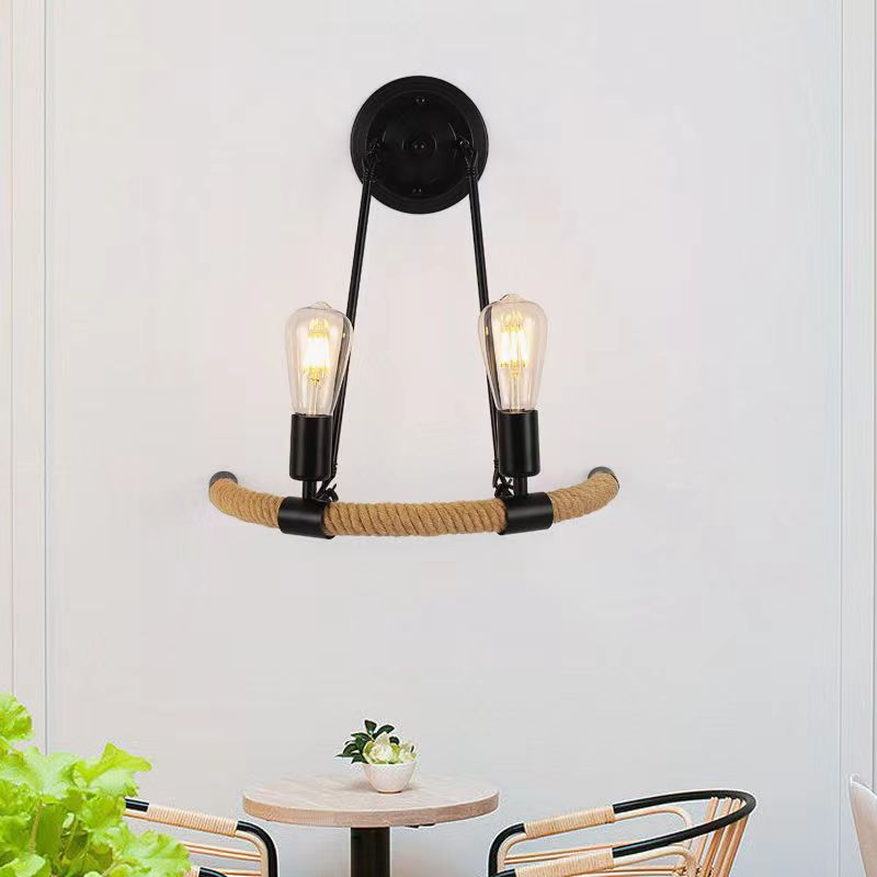 Thumbnail: Wall Decor  Lamp for Bedroom American Twine Retro Industrial Style Creative Vill