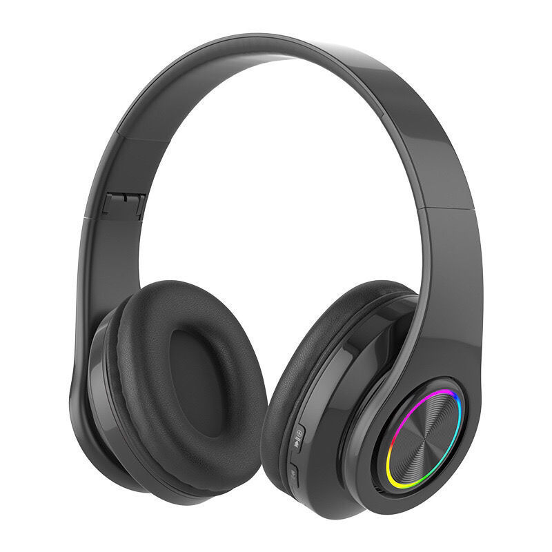 Thumbnail: Wireless Over Ear Headphones - Active Noise Canceling, Deep Bass, LED Light, Por