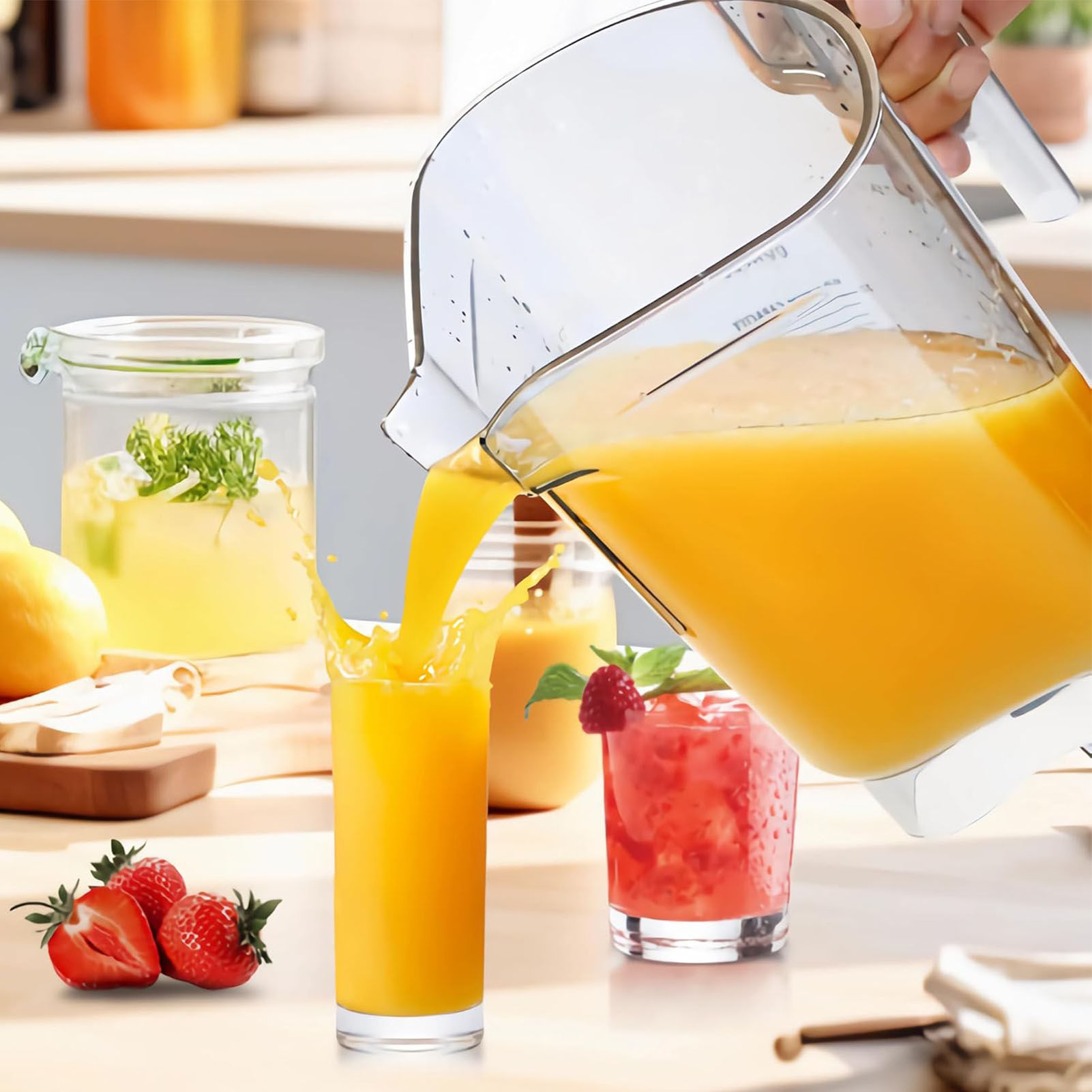 48oz Blender Pitcher PC Blender Container with Stainless Steel Blades Assembly f