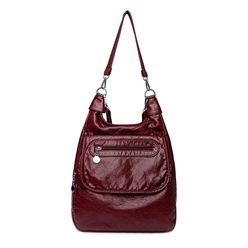 Thumbnail: Multifunction Bags Purses High Quality Bookbag Soft Leather School Bags For Teen