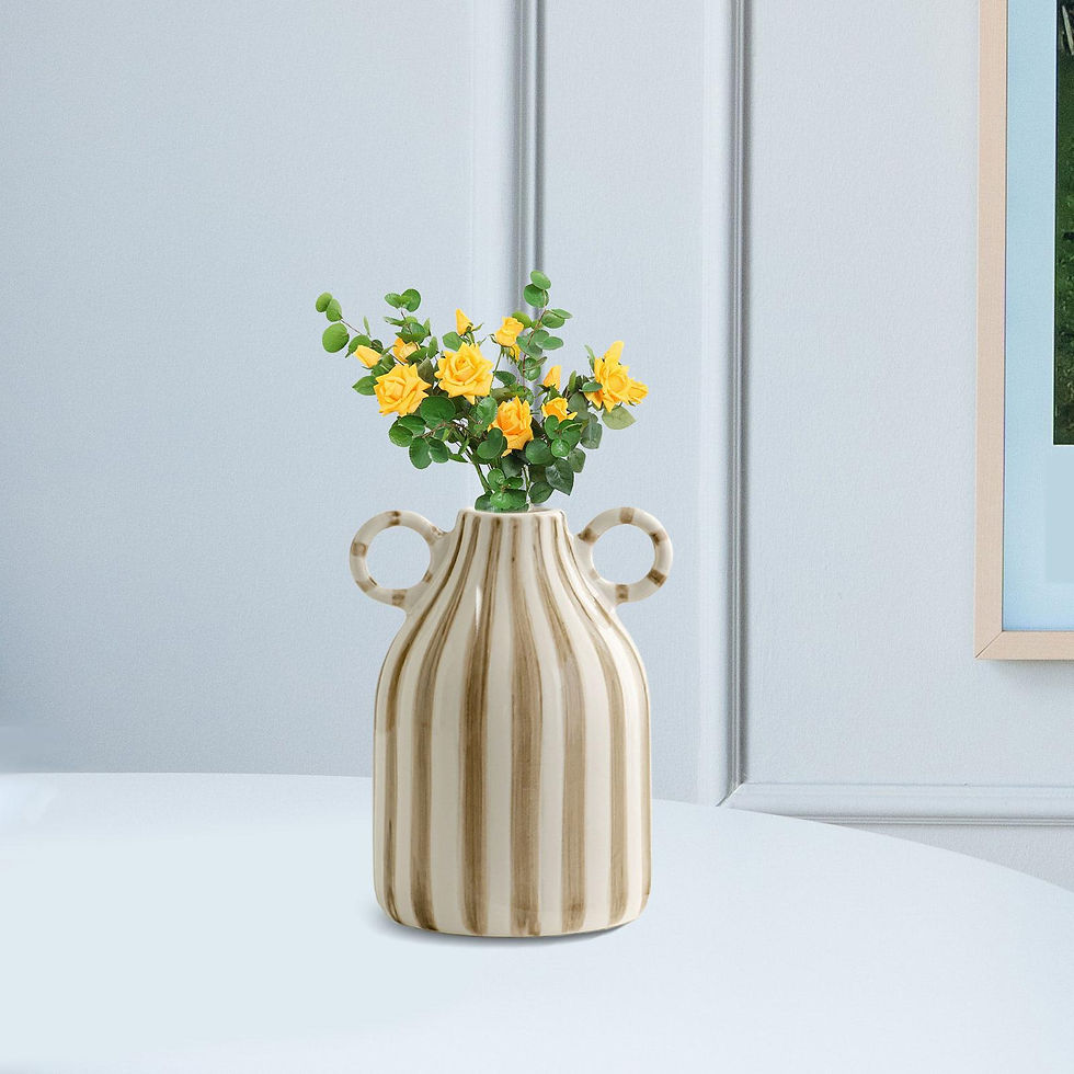 Thumbnail: Decorative Flower Vase Home Decoration with Handles Ceramic Vase with Handle for
