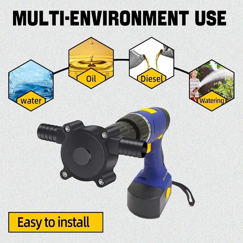 Thumbnail: Hand Pump Water Drill Water Pump Electric Drill Pump for Water Gasoline Oil Dies