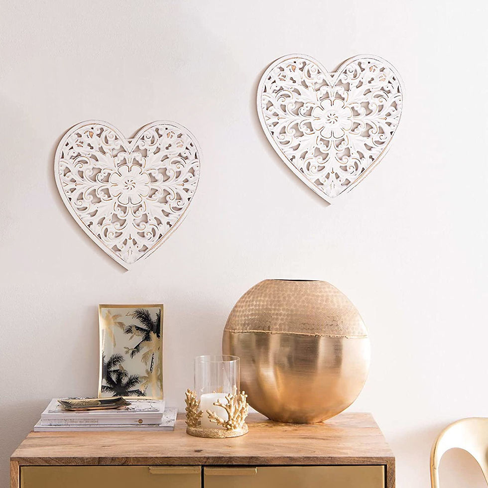 Thumbnail: Hollow Carved Wooden Wall Decor Floral Wall Panel Hanging Decor Carved Hanging O