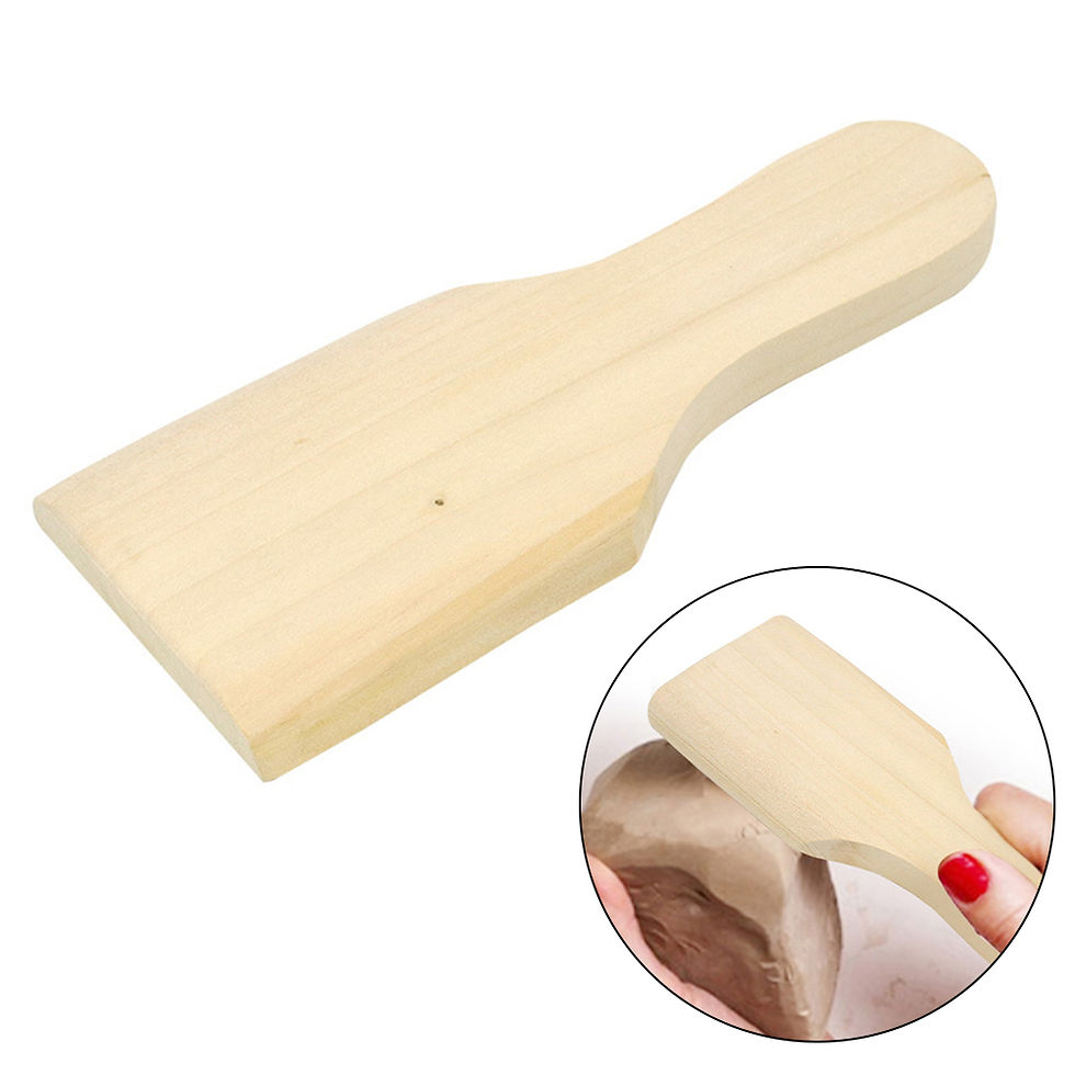 Thumbnail: Clay Tool Curved Borad Clay Handmade Racket Wood Stick Wooden Hammer Pottery Mak