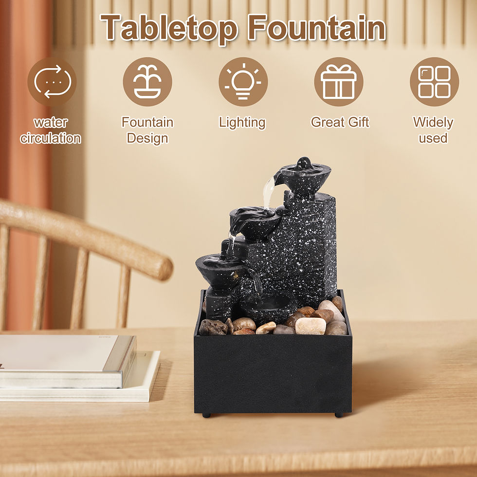 Thumbnail: Tabletop Waterfall Decor Water Fountain Desktop Ornaments Feng Shui Flowing Wate
