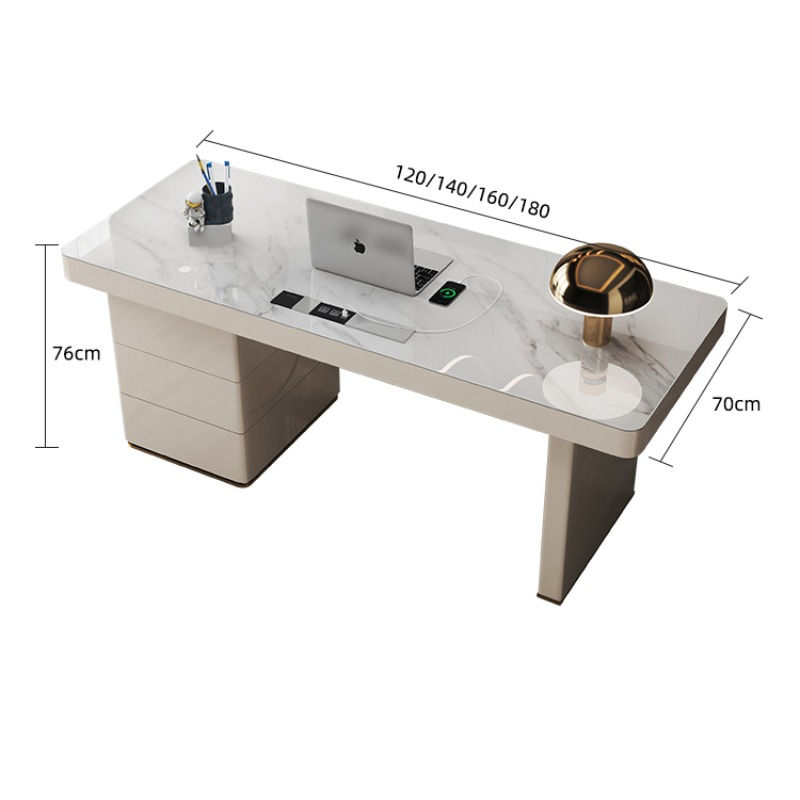 Thumbnail: Organizer Storage Office Desk Women White Designer Hospital Office Desk Luxury R