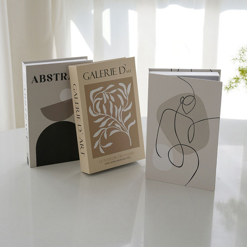 Thumbnail: Open Luxury Fake Book Decor Simulation book Minimalism Living Room Design deskto