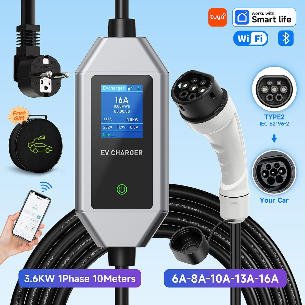 Thumbnail: Portable EV Charger 3.6KW 16A Electric Car Charger Type2/Type1 EVSE Fast Chargin