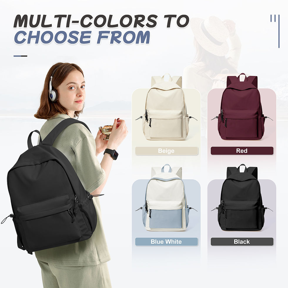 Thumbnail: School backpack for Girl, Aesthetic Backpack for Women Cute Bookbag Preppy Colle