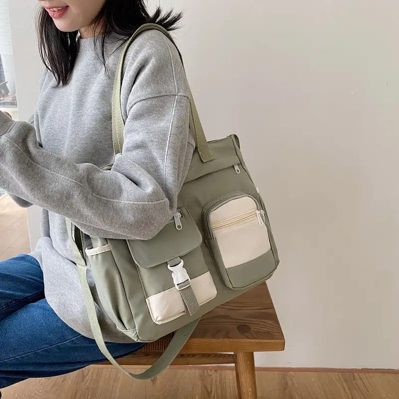 Thumbnail: Canvas Handbags Messenger Bags for Women Waterproof Nylon Tote Shoulder Bag Oxfo