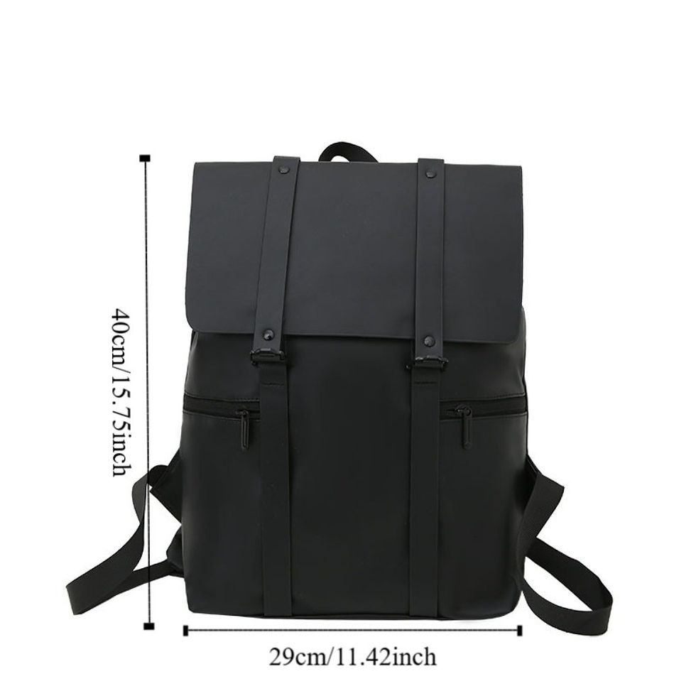 Thumbnail: Waterproof School Bags Large Capacity Portable Laptop Backpacks Solid Color Adju