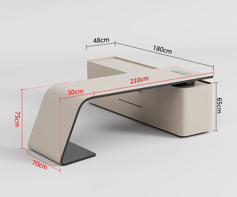 Thumbnail: Boss's Desk, Baked Paint Craftsmanship, Office Desk, Modern and Simple Atmospher