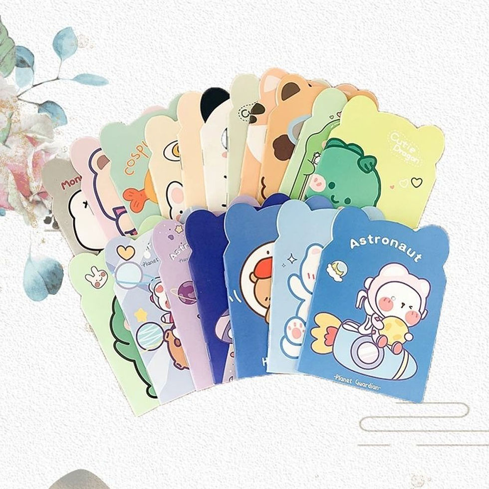 Thumbnail: 10pcs/pack Portable Notebooks Kawaii Notebook Diary Lined Paper Mini Notepad Cut