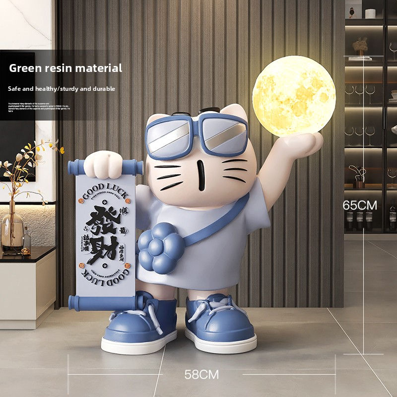 Thumbnail: Home Decor Sculptures Figurines Decoration Accessories Trendy Play Money Cat Flo