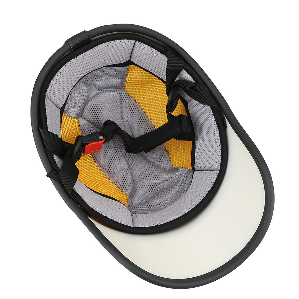 Thumbnail: Baseball Cap Style Safety Hard Hat For Cafe Racer Chopper Scooter Motorcycle Hal