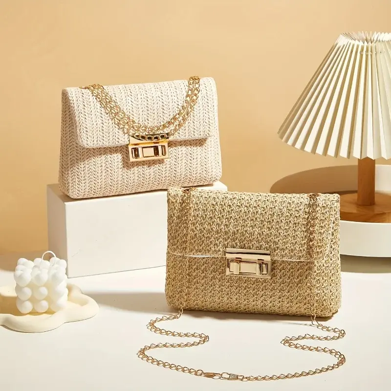 Thumbnail: Woven Straw Crossbody Bag for Women Handwoven Women's Shoulder Bag,Fashion Cross