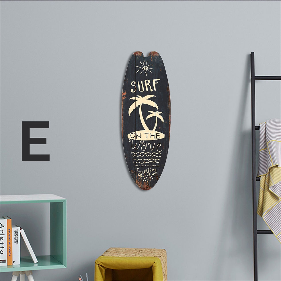 Thumbnail: Beach Ocean Theme Surfboard Wooden Leisure Home Party Festival Hanging Decoratio