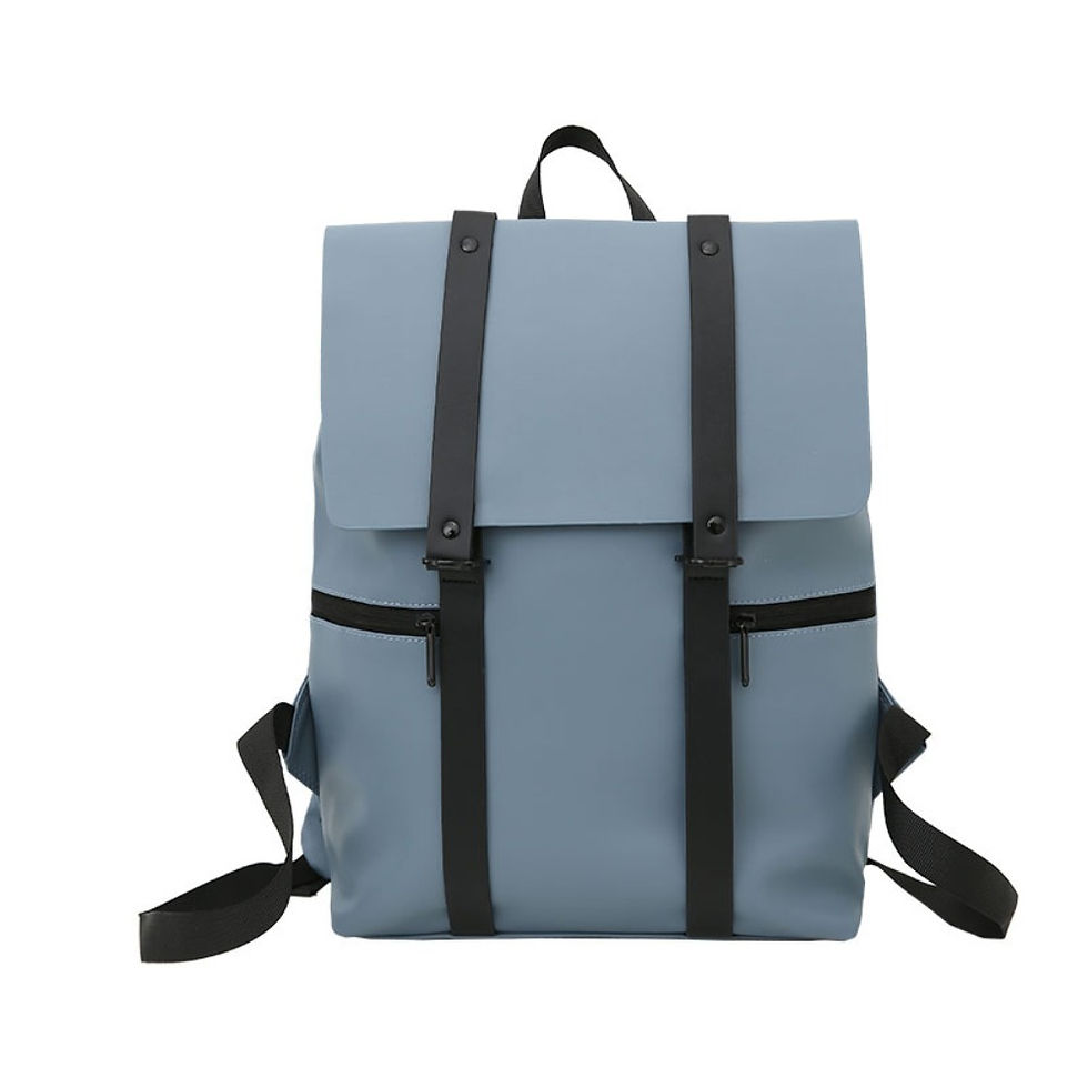 Thumbnail: Waterproof School Bags Large Capacity Portable Laptop Backpacks Solid Color Adju