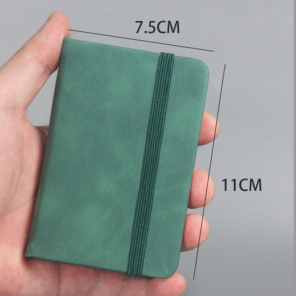 Thumbnail: Simple Portable College Thick Business Notebook Leather Mini Word Book Handwriti
