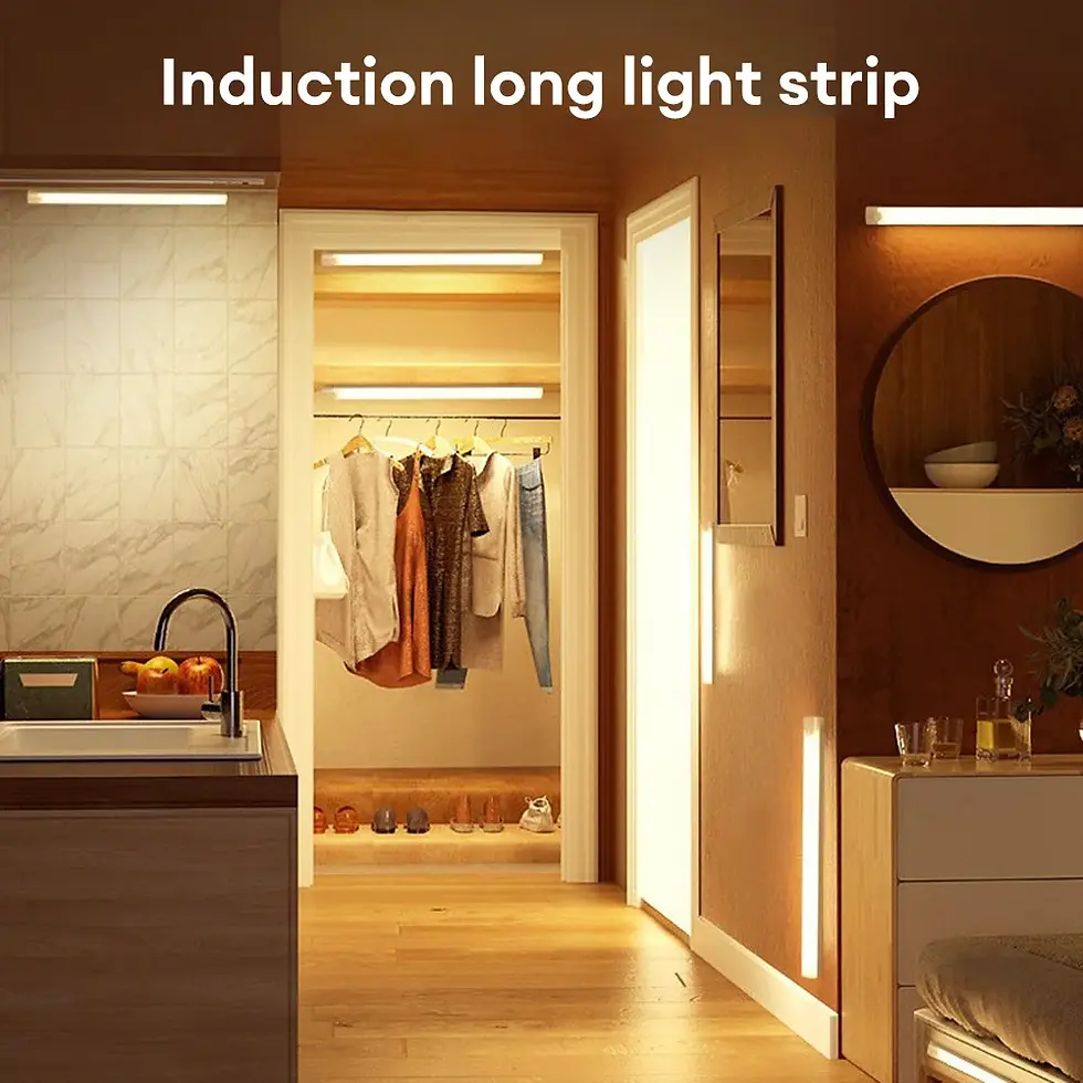 Thumbnail: Motion Sensor LED Under Cabinet Lamp Dimmable Rechargeable Night Light Stairs Cl