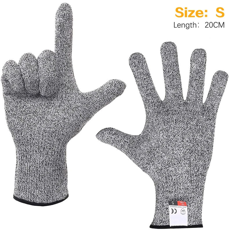 Thumbnail: HPPE Level 5 Safety Cut-Resistant Gloves Anti Cut Proof Grey Anti-Cut Level Work