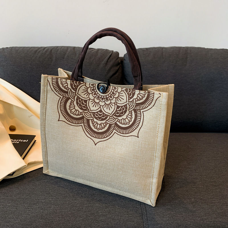 Thumbnail: Canvas Handbags For Women Fashion Tote Beach Bags Reusable Shopping Bags Casual