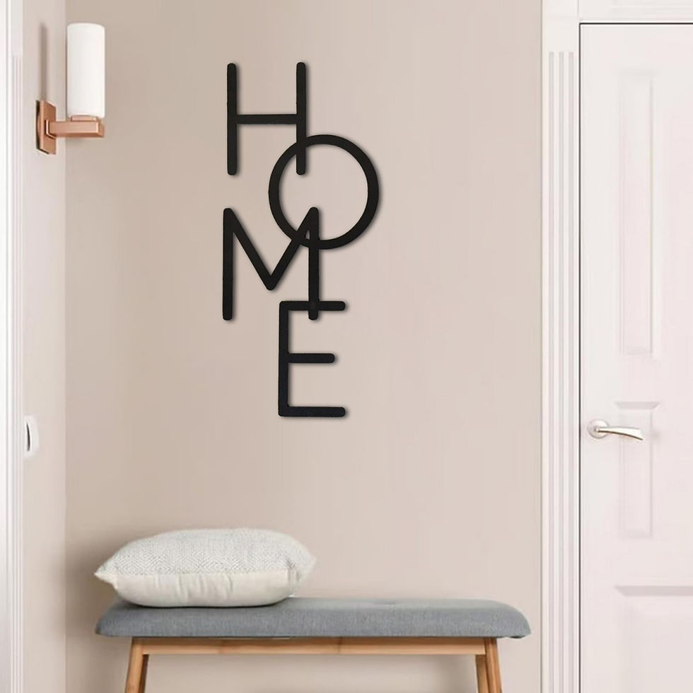Thumbnail: Wooden HOME Wall Art Sign, Rustic Handcrafted Letter Decor, Farmhouse Living Roo