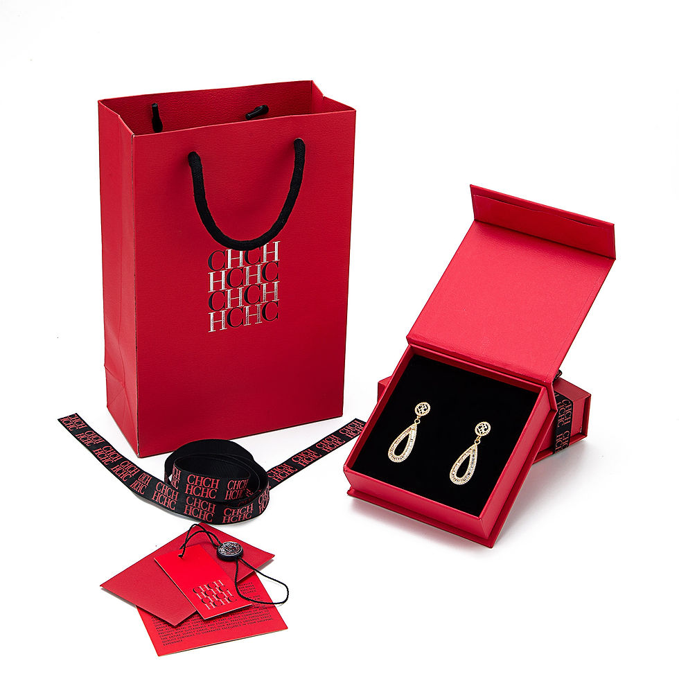 Thumbnail: CH Luxurious Minimalist Full-Diamond Teardrop Earrings for Women Fashionable Ele