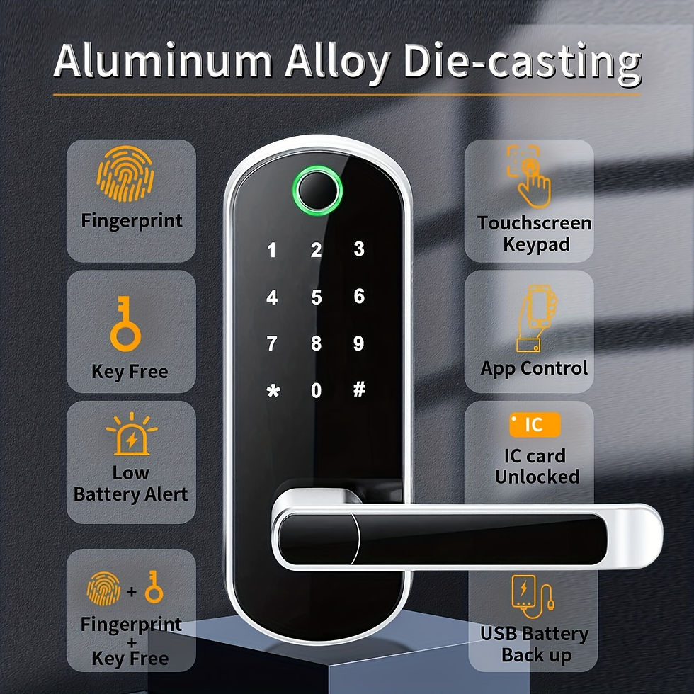 Thumbnail: Smart Fingerprint Door Lock App Remote Control Keyless WIFI Digital Touchscreen