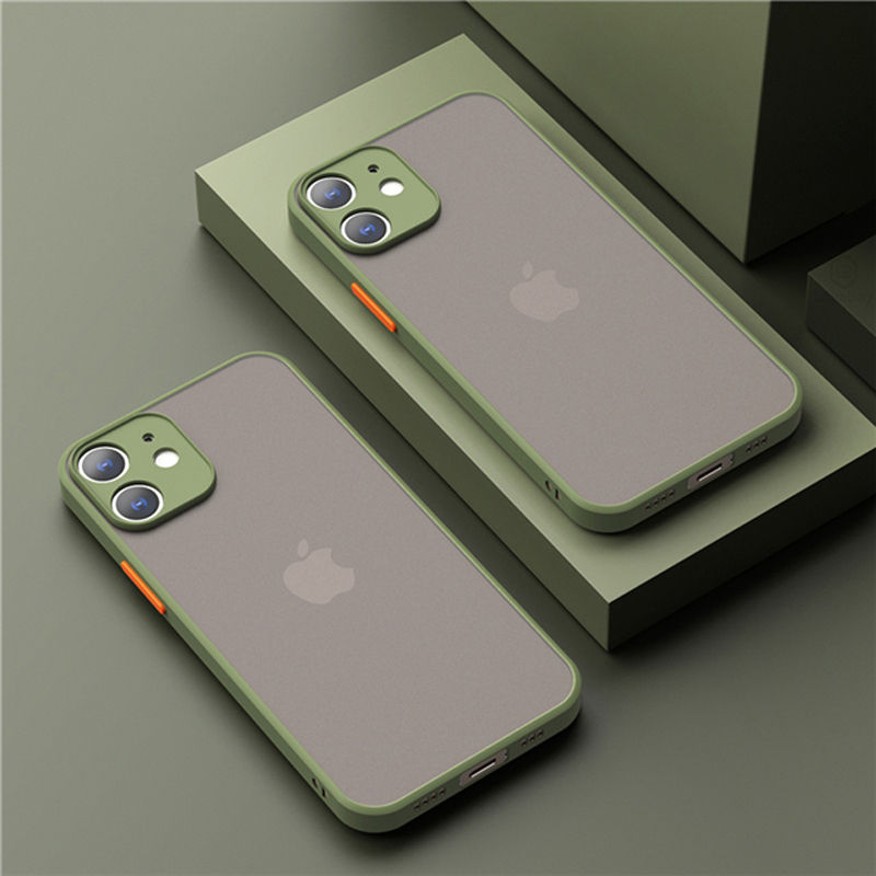 Thumbnail: Luxury Matte Clear Square TPU Funda Case On For iPhone 17 16 15 14 13 12 11 Pro