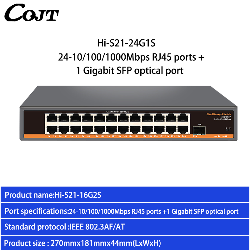 Thumbnail: WEB/APP Cloud Managed Gigabit Ethernet Network Switch 5 Port 100/1000Mbps Switch