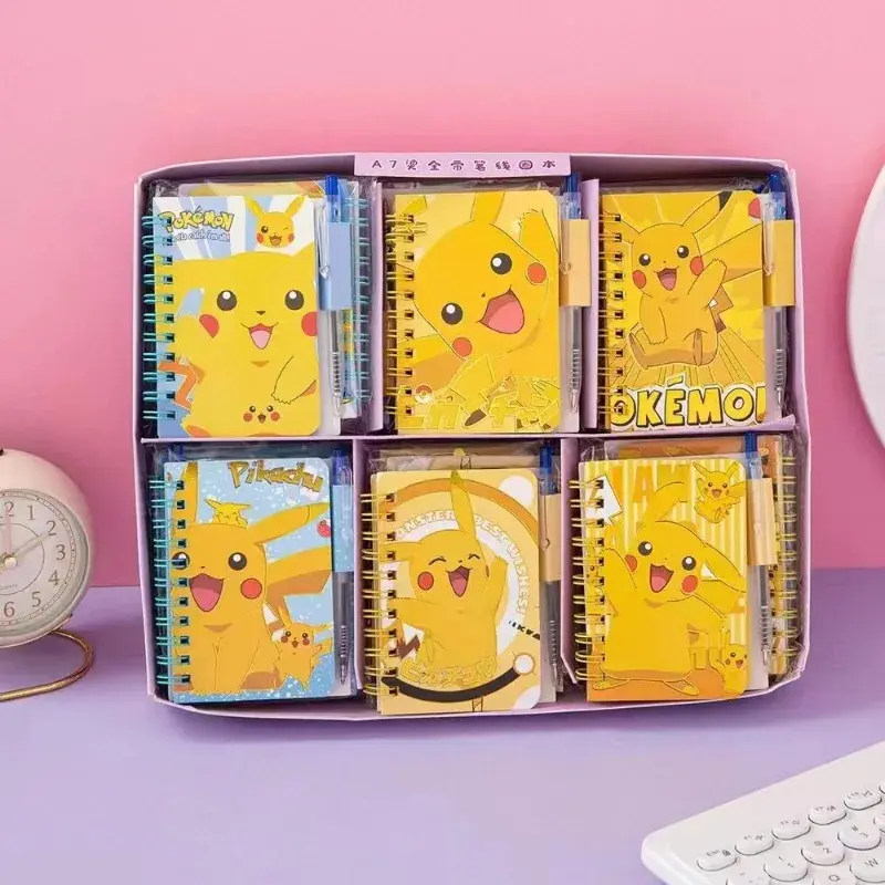 Thumbnail: Pokemon Pikachu Notebook with Pen Set, Cute Diary Journal for School Girls Kids,