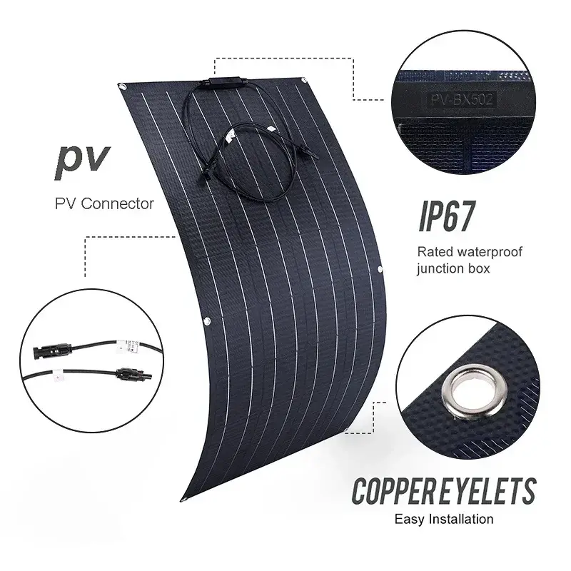 Thumbnail: 2000w1500w1000w500w Super Power Solar Panel Suitable For RV Boat Car Household