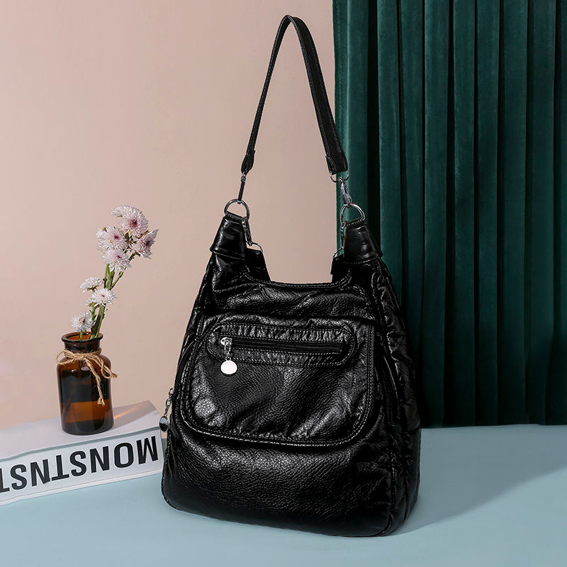 Thumbnail: Multifunction Bags Purses High Quality Bookbag Soft Leather School Bags For Teen