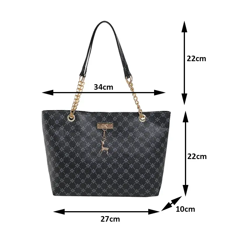 Thumbnail: Women Luxury Design New Presbyopic Handbag Large Capacity Handbag Fashion Printi
