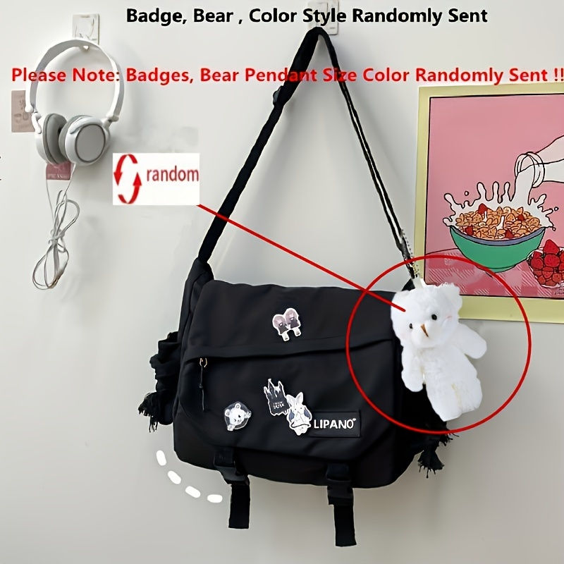 Thumbnail: Return To School Nylon Shoulder Bag, Large Capacity Crossbody Bags for Teen Girl