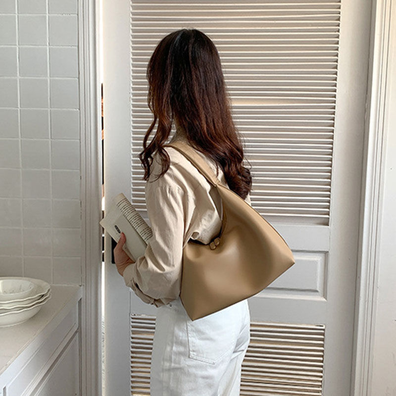 Thumbnail: Women Tote Bag Fashion Underarm Pouch Large Capacity PU Leather Shoulder Bags Re
