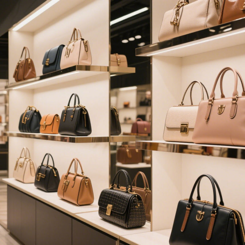 Thumbnail: Women's Handbag Crafted From Fine Leather Featuring Trendy Design And High-End V