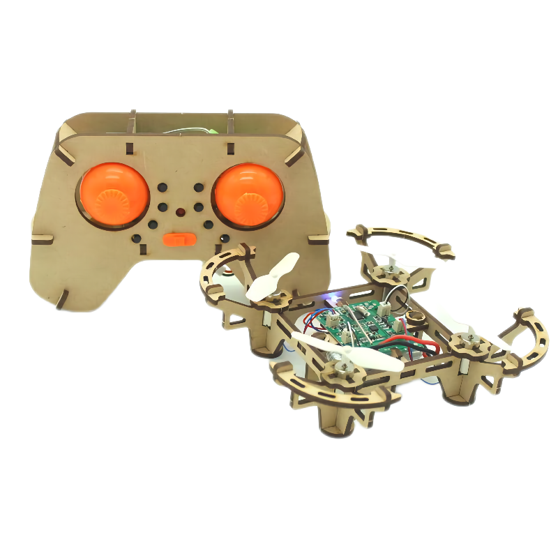 Thumbnail: Wooden Drone  DIY kit Wooden assembled  Remote control toy fixed kit Remote Cont