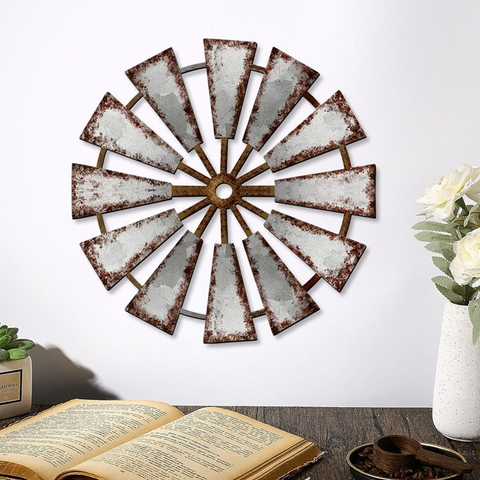 Thumbnail: Vintage Wood Windmill Wall Decor Rustic Style Country Theme Windmill Home Decor